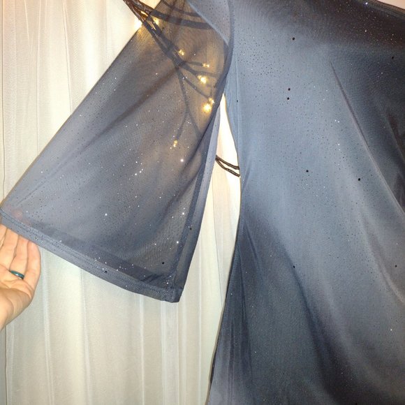 One Shoulder Smoky Shimmery Blouse - Picture 4 of 13